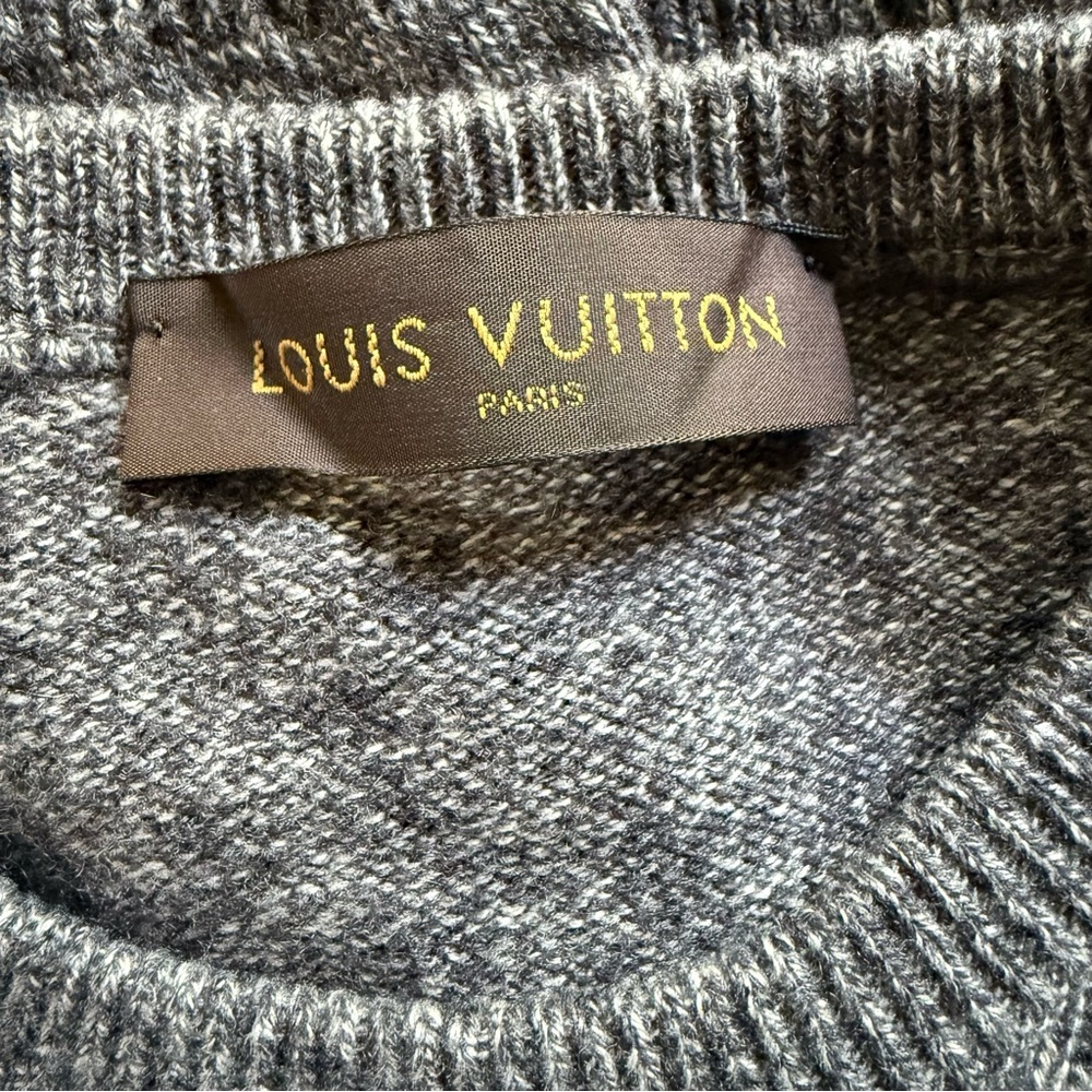 Authentic Louis Vuitton 100% Cashmere Crew Neck Sweater Size L